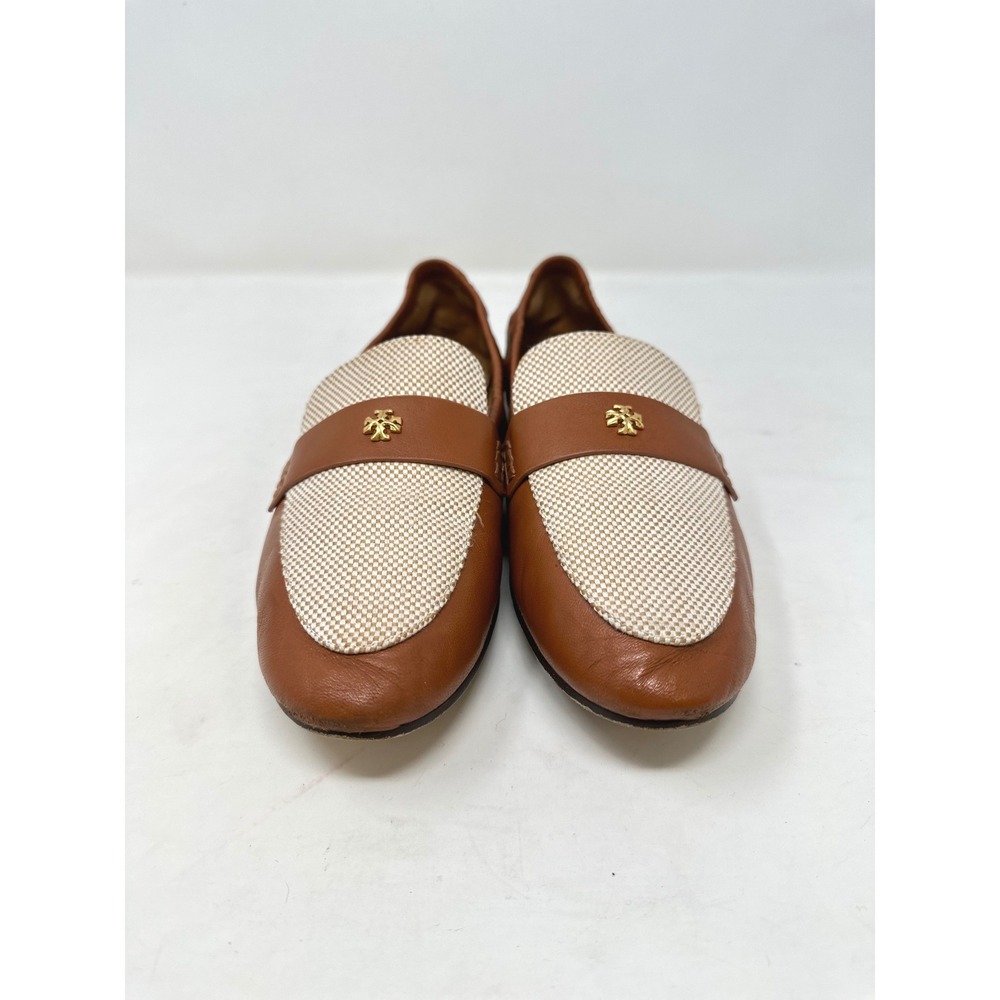 Tory Burch Ballet Loafer Brown Leather 7 - Picture 2 of 8